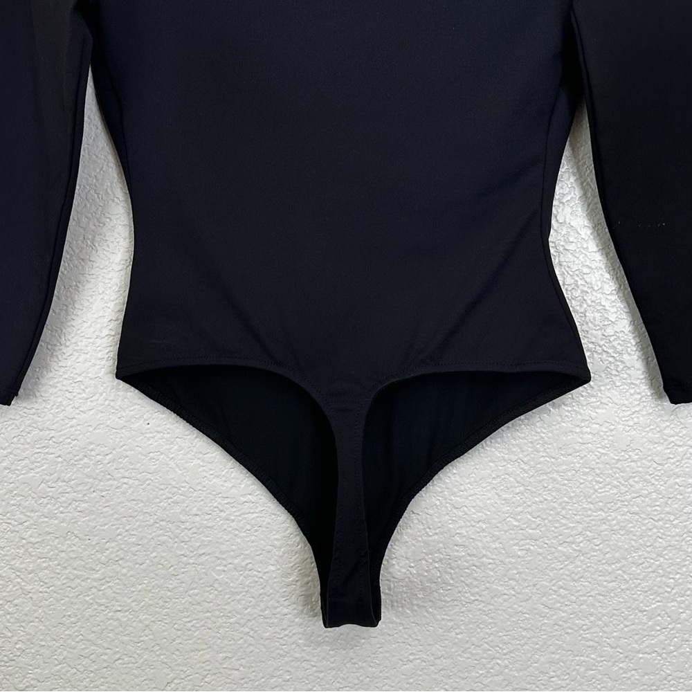 Free People Intimately Black V-neck 3/4 Sleeves Bodysuit, Size XS - Picture 7 of 11